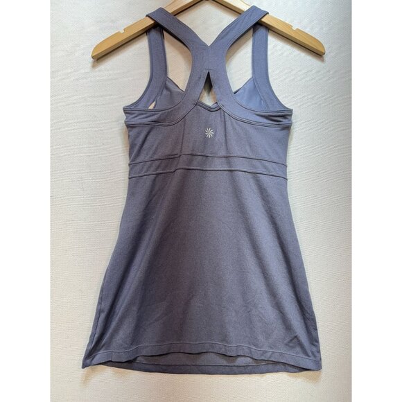 Athleta Womens Jaya Twist Front Athletic Tank Top Size ST Gray Sleeveless Yoga - Picture 8 of 10